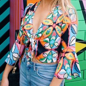 ZARA COLOURFUL CROP TOP